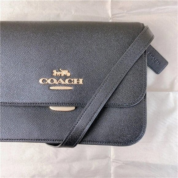 Coach C5632 Brynn Flap Crossbody In Black - Picture 5 of 6